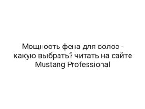 Мощность фена для волос — какую выбрать? читать на сайте Mustang Professional