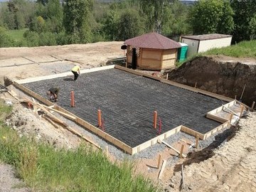 Опалубка плиты цокольного этажа